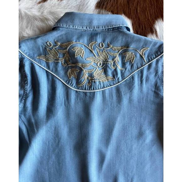 NEW SCULLY redwood shirt in chambray - Picture 5 of 5